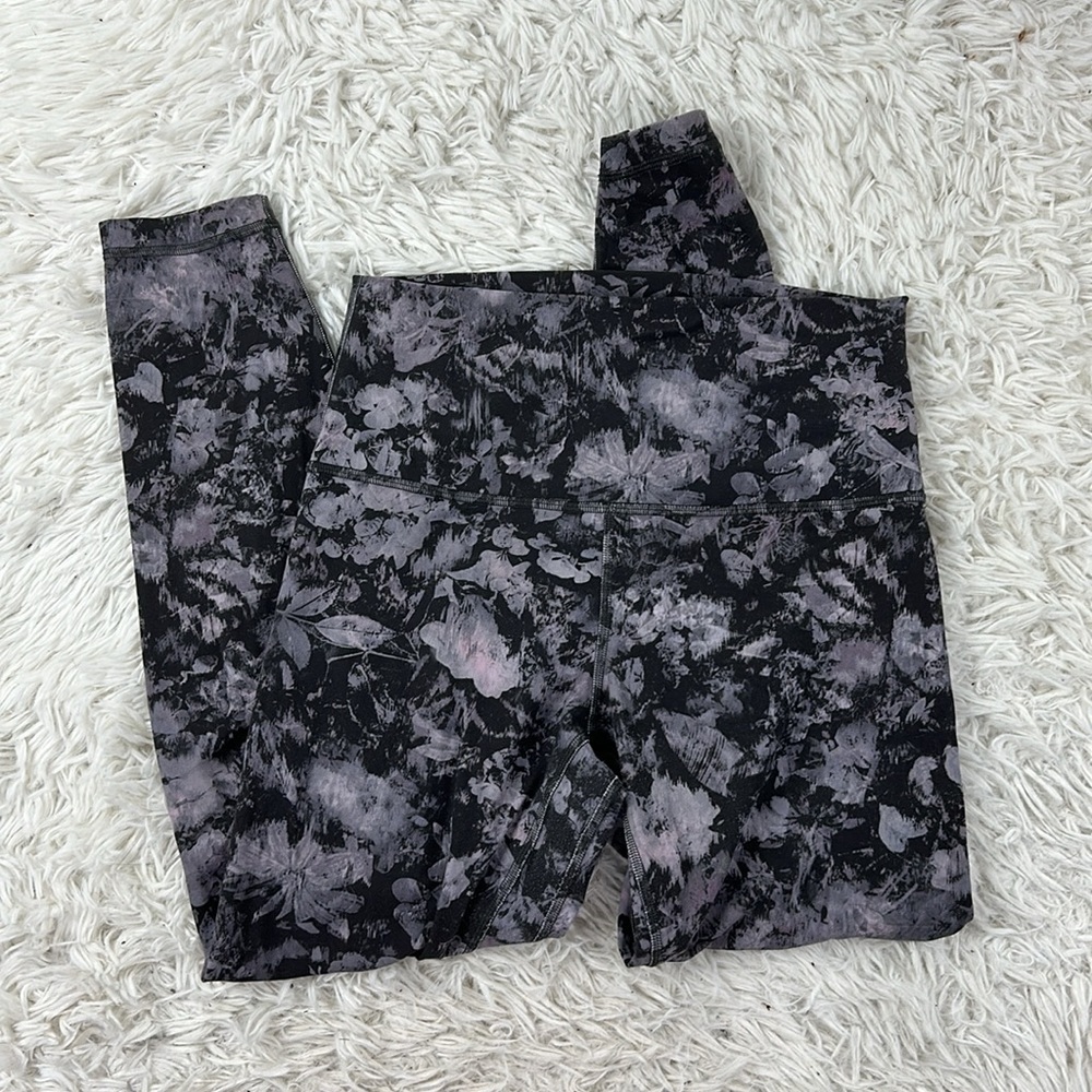 Lululemon Align Pant II 25" Floral Illusion Ice Grey Multi